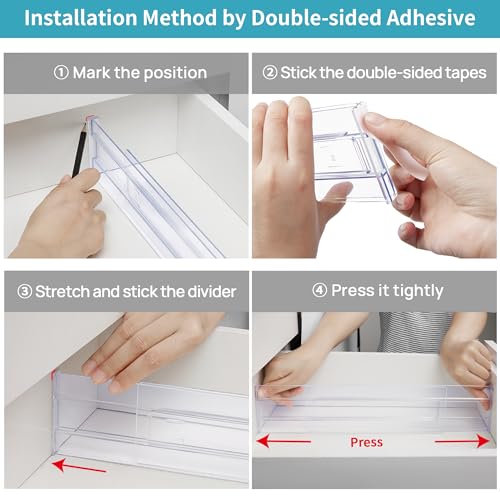 Vtopmart 8 Pack Adjustable Drawer Dividers gallery image 4