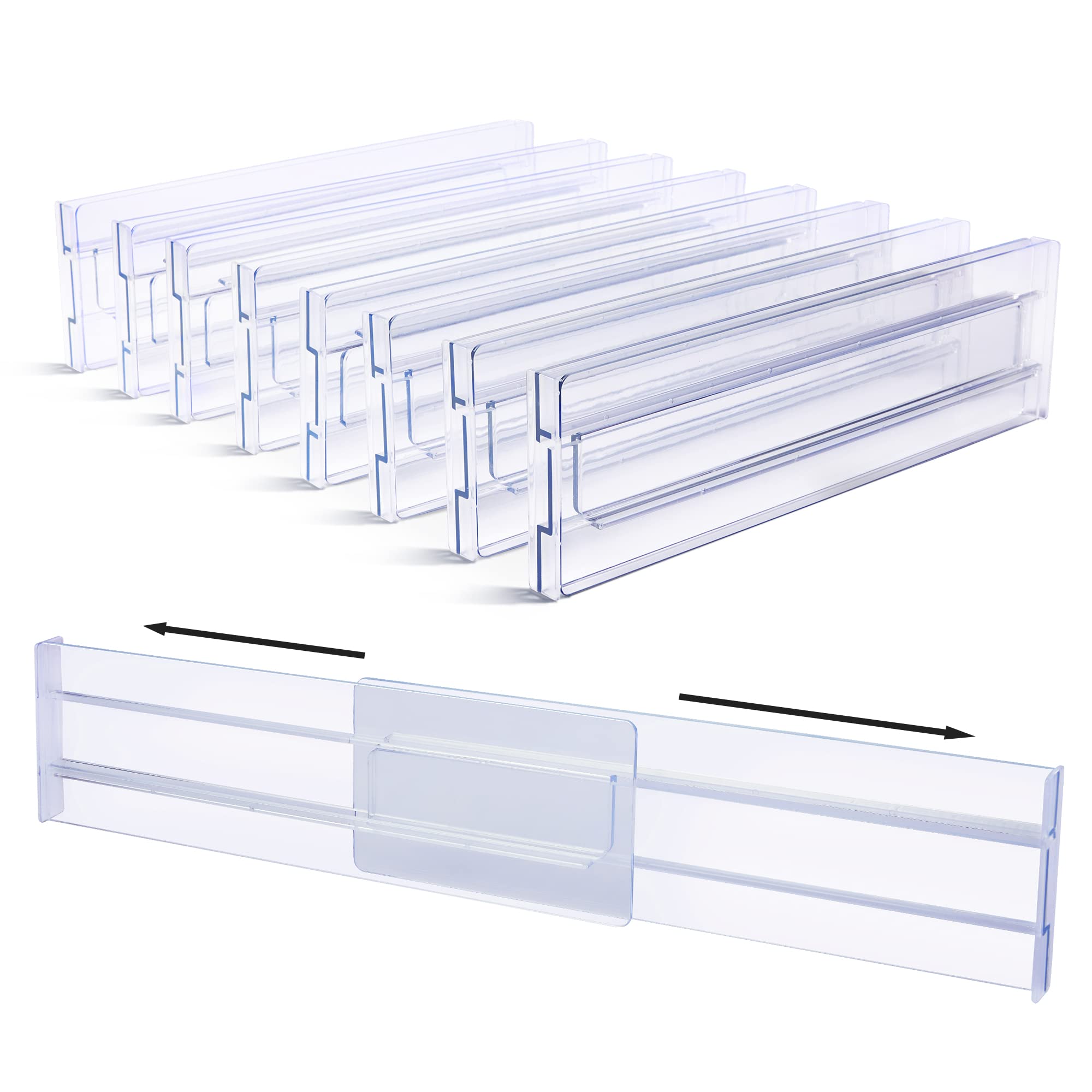Vtopmart 8 Pack Adjustable Drawer Dividers gallery image 1