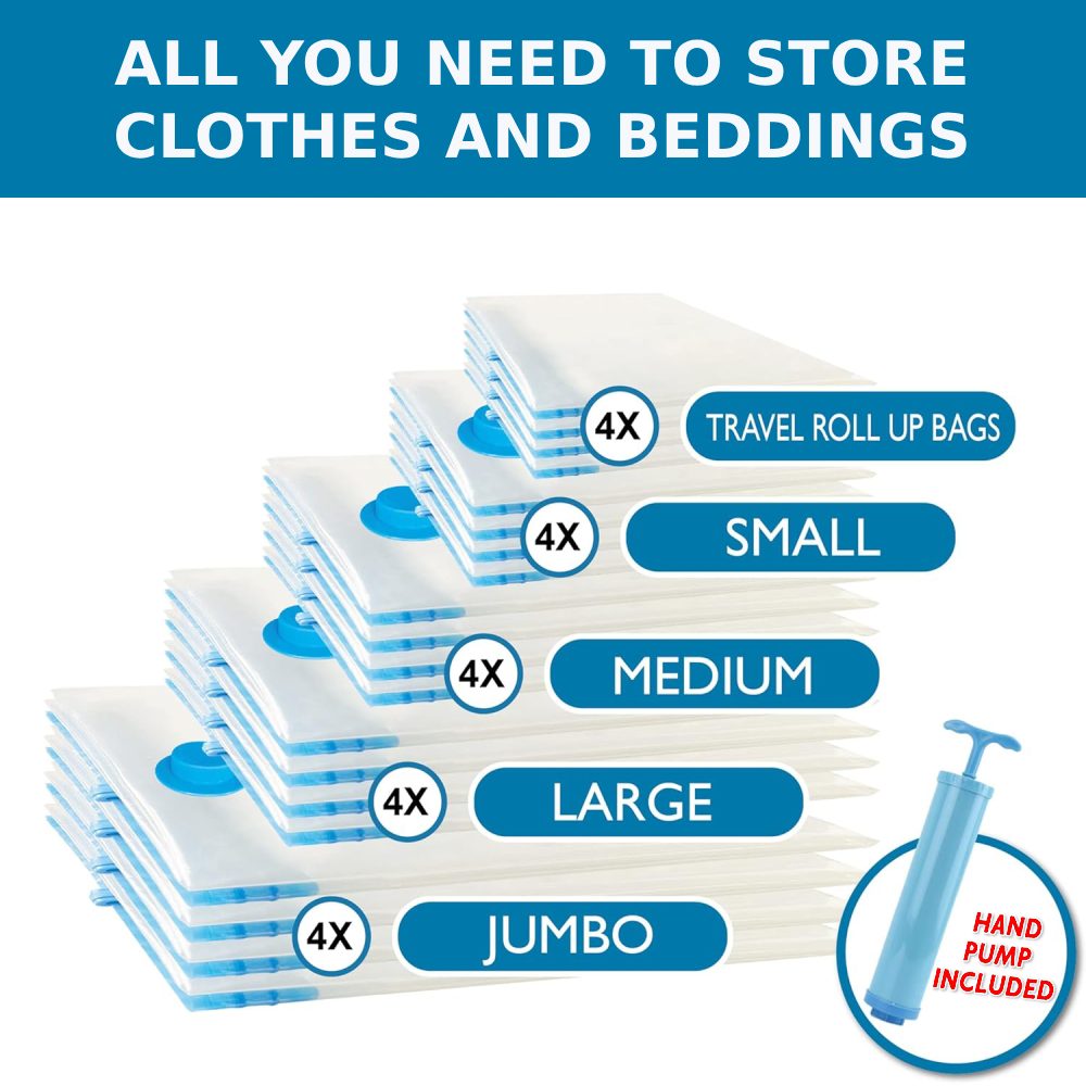 Vacuum Storage Bags with Hand Pump - 20 Pack gallery image 4
